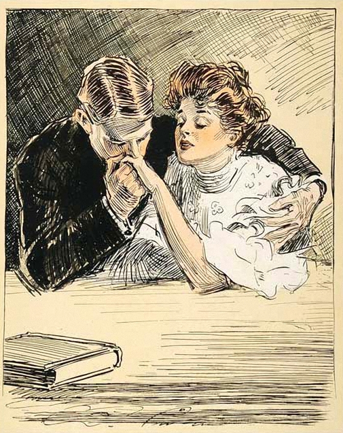 Lovers by Charles Dana Gibson, 1904